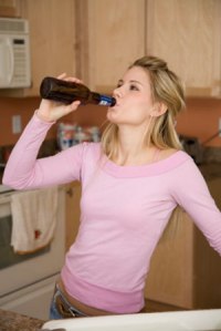 Woman Abusing Alcohol